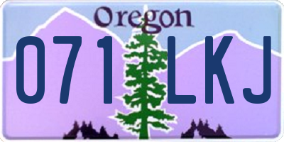 OR license plate 071LKJ