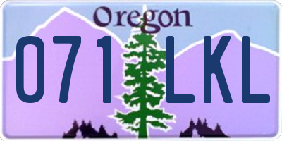 OR license plate 071LKL