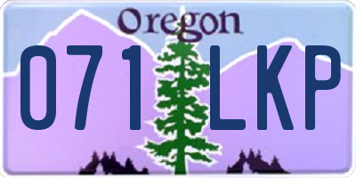 OR license plate 071LKP
