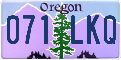 OR license plate 071LKQ