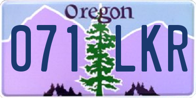 OR license plate 071LKR