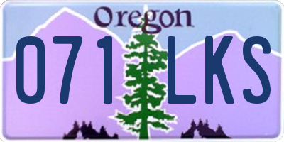 OR license plate 071LKS