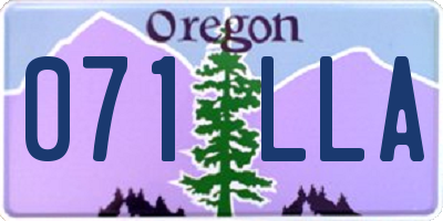 OR license plate 071LLA