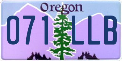 OR license plate 071LLB