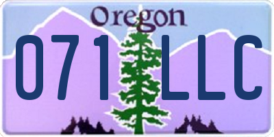 OR license plate 071LLC