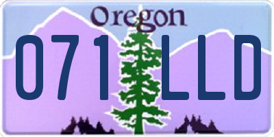 OR license plate 071LLD