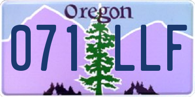 OR license plate 071LLF