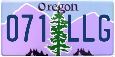 OR license plate 071LLG