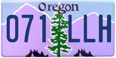 OR license plate 071LLH
