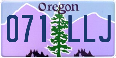 OR license plate 071LLJ