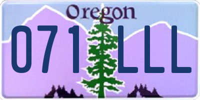 OR license plate 071LLL