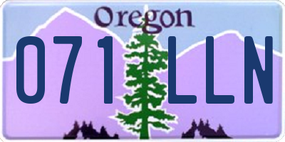 OR license plate 071LLN