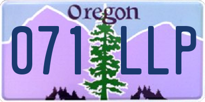 OR license plate 071LLP