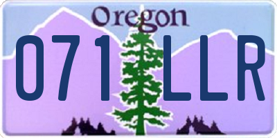 OR license plate 071LLR