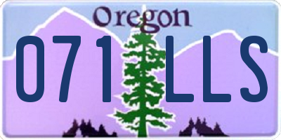 OR license plate 071LLS