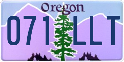 OR license plate 071LLT
