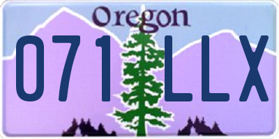 OR license plate 071LLX