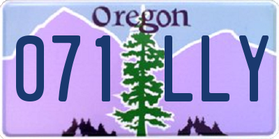 OR license plate 071LLY