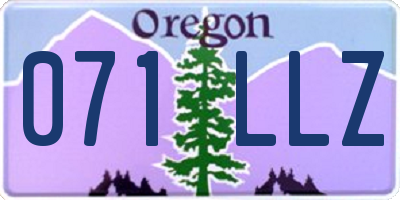 OR license plate 071LLZ