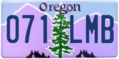 OR license plate 071LMB