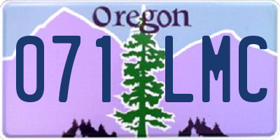 OR license plate 071LMC