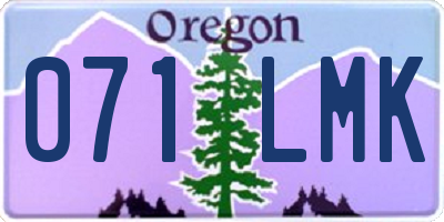OR license plate 071LMK