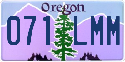 OR license plate 071LMM