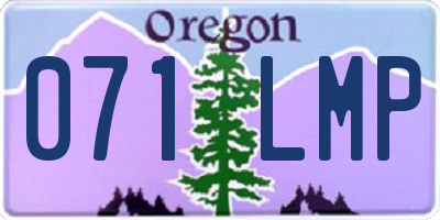 OR license plate 071LMP