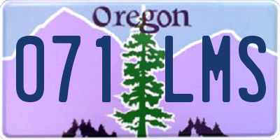 OR license plate 071LMS