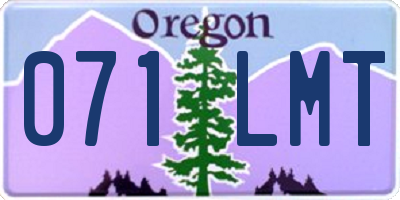 OR license plate 071LMT