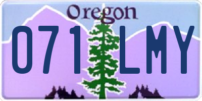 OR license plate 071LMY