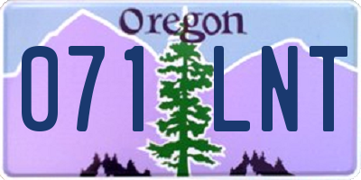 OR license plate 071LNT