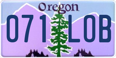 OR license plate 071LOB