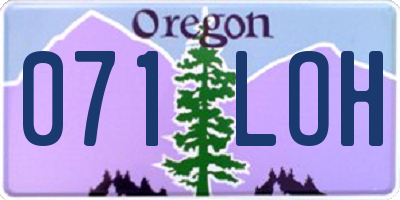 OR license plate 071LOH