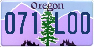 OR license plate 071LOO