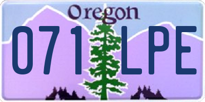 OR license plate 071LPE