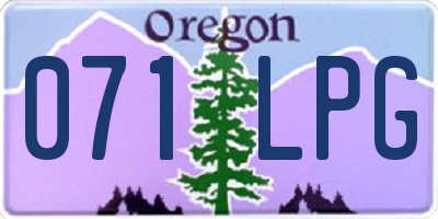 OR license plate 071LPG