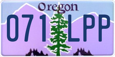 OR license plate 071LPP