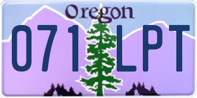 OR license plate 071LPT
