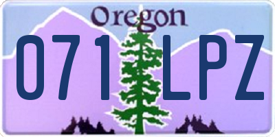 OR license plate 071LPZ
