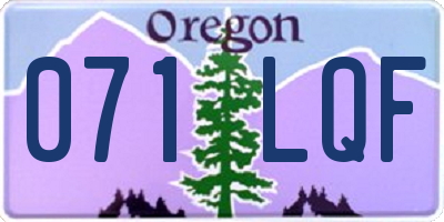 OR license plate 071LQF