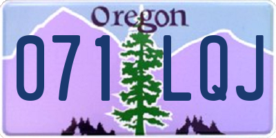 OR license plate 071LQJ