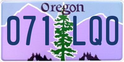 OR license plate 071LQO