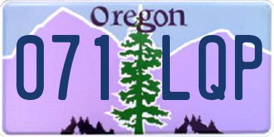 OR license plate 071LQP
