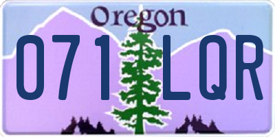 OR license plate 071LQR