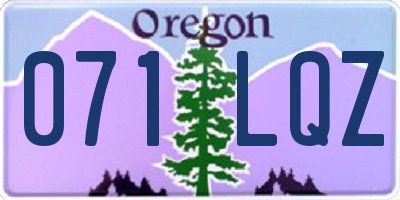 OR license plate 071LQZ