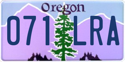 OR license plate 071LRA