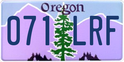 OR license plate 071LRF