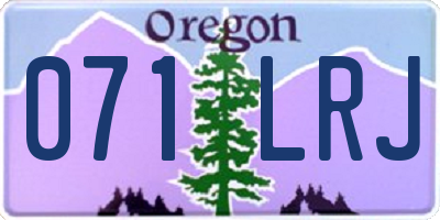 OR license plate 071LRJ