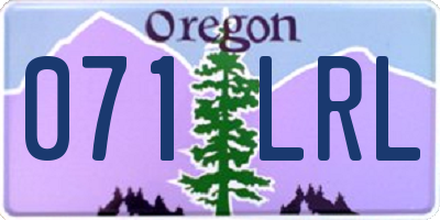 OR license plate 071LRL